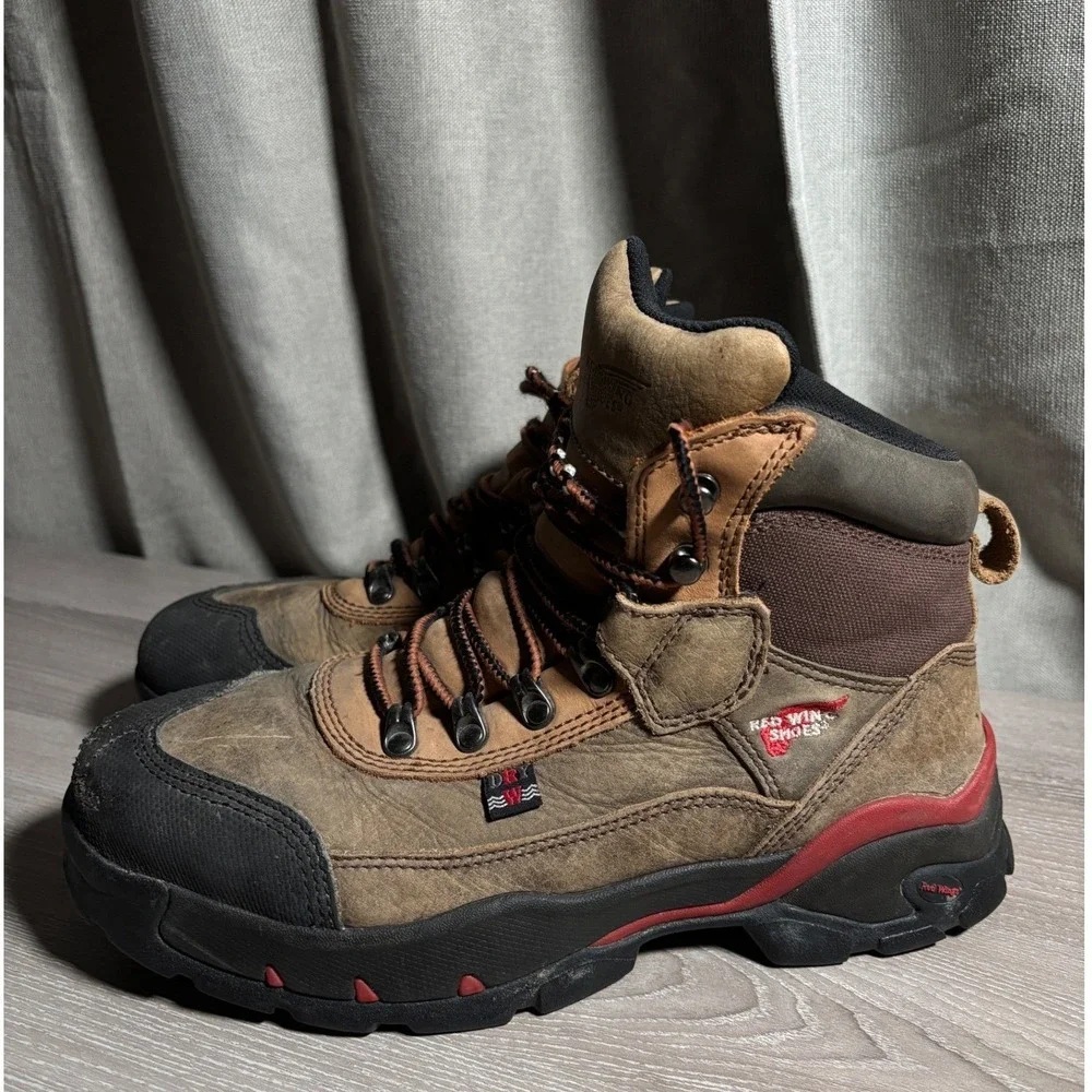 Red Wing Shoes Mens 8 D Leather Safety‎ Toe Work Boots Utility EH Industrial